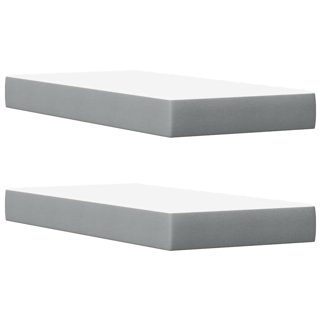 Seng med madrass hvit 200x200 cm heltre furu