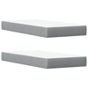 Seng med madrass hvit 200x200 cm heltre furu
