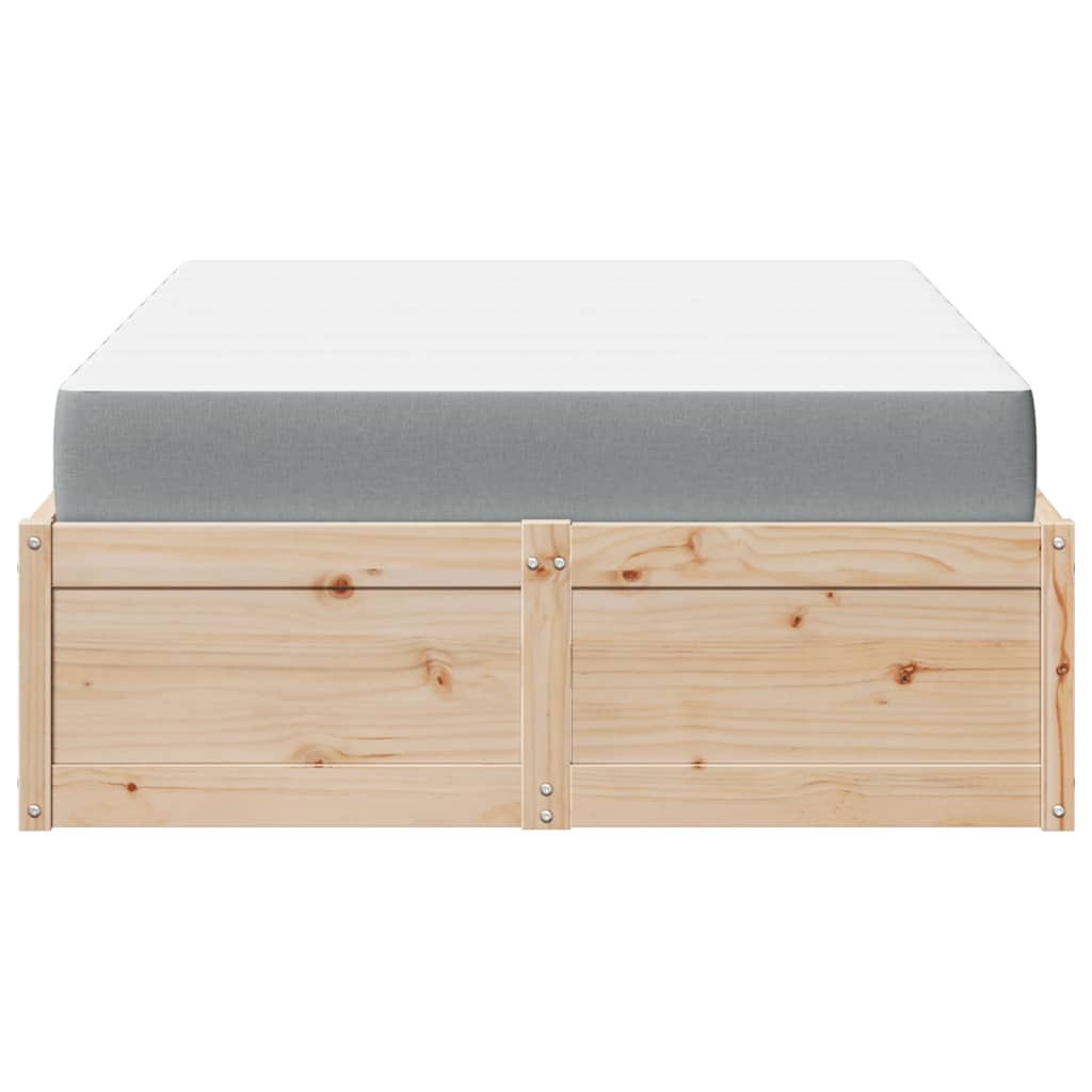 Seng med madrass 120x200 cm heltre furu