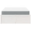 Seng med madrass hvit 120x200 cm heltre furu
