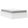 Seng med madrass hvit 120x200 cm heltre furu