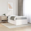 Seng med madrass hvit 100x200 cm heltre furu
