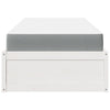 Seng med madrass hvit 100x200 cm heltre furu