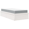 Seng med madrass hvit 100x200 cm heltre furu