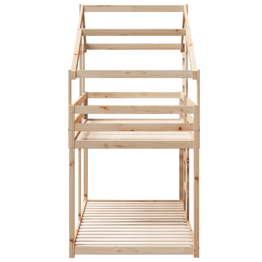 Køyeseng med tak 80x200 cm heltre furu