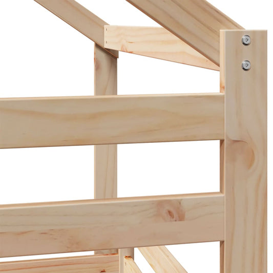 Køyeseng uten madrass 90x200 cm heltre furu