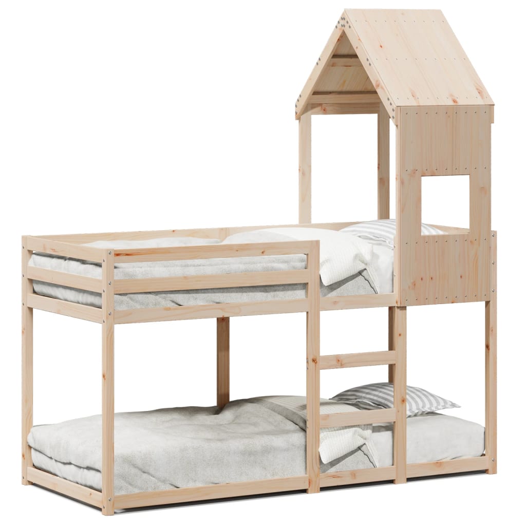 Køyeseng uten madrass 90x190 cm heltre furu