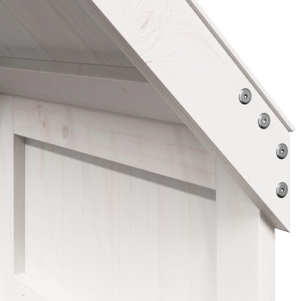 Køyeseng med tak hvit 90x190 cm heltre furu