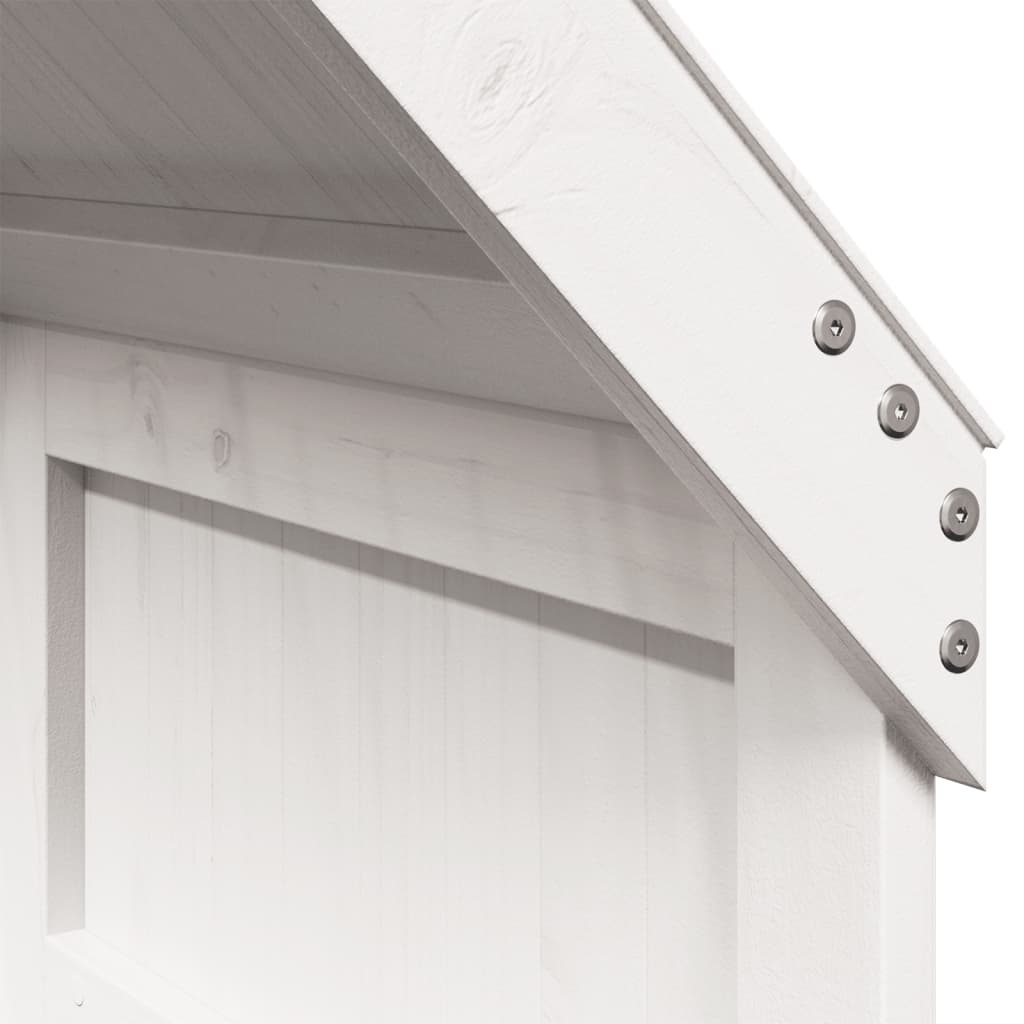 Køyeseng med tak hvit 75x190 cm heltre furu