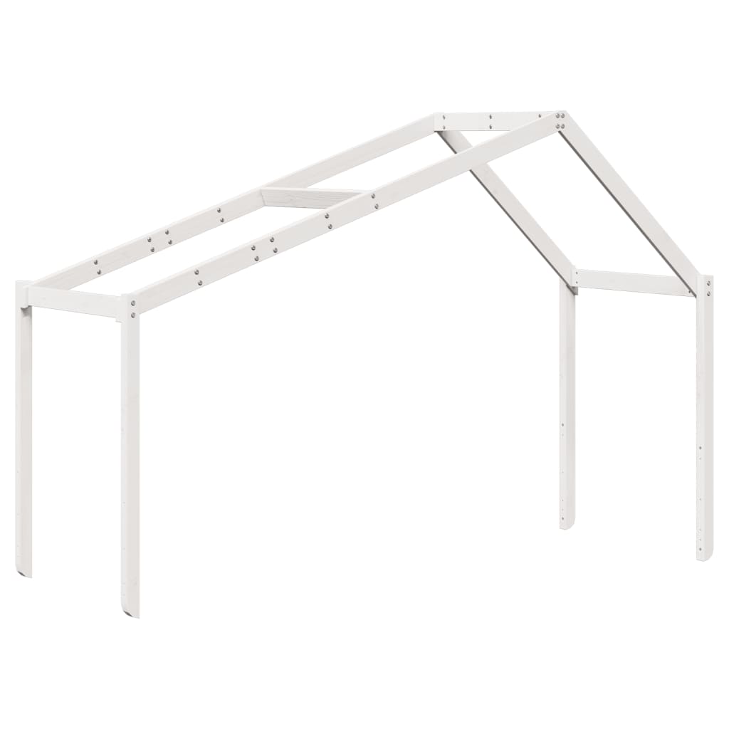 Køyeseng med tak hvit 90x190 cm heltre furu
