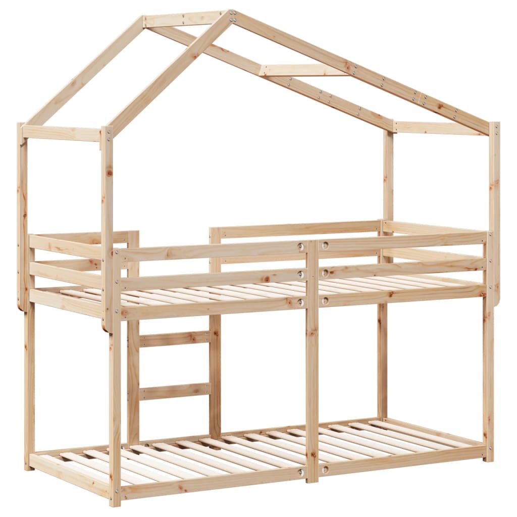 Køyeseng med tak 75x190 cm heltre furu