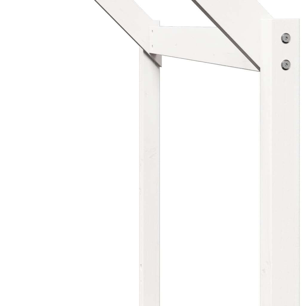 Køyeseng med tak hvit 75x190 cm heltre furu