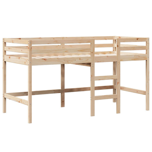 Høyseng med tak 90x190 cm heltre furu