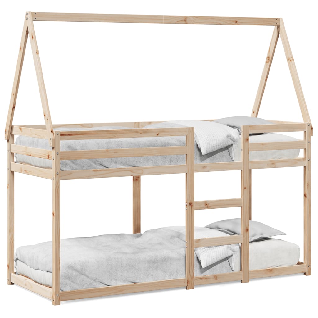 Køyeseng med tak 75x190 cm heltre furu