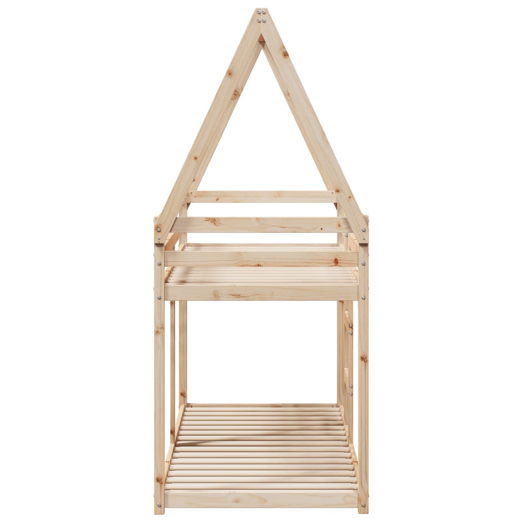 Køyeseng med tak 75x190 cm heltre furu