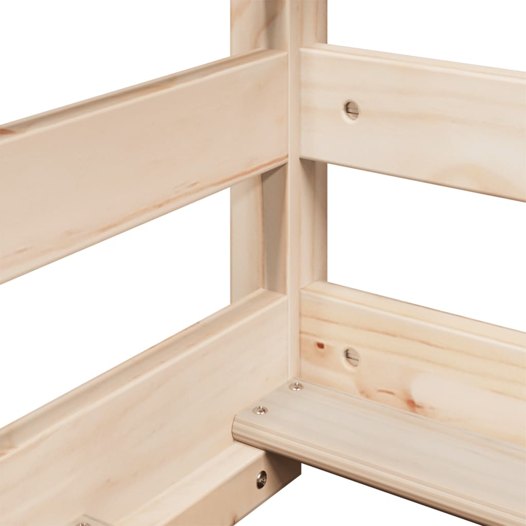 Køyeseng med tak 75x190 cm heltre furu