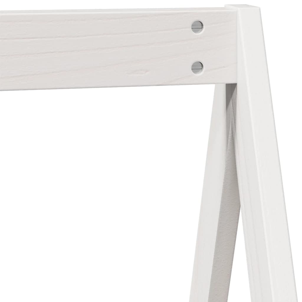 Køyeseng med tak hvit 75x190 cm heltre furu