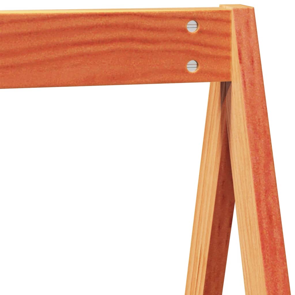 Køyeseng med tak voksbrun 75x190 cm heltre furu