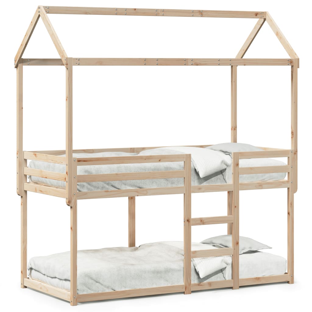 Køyeseng med tak 80x200 cm heltre furu