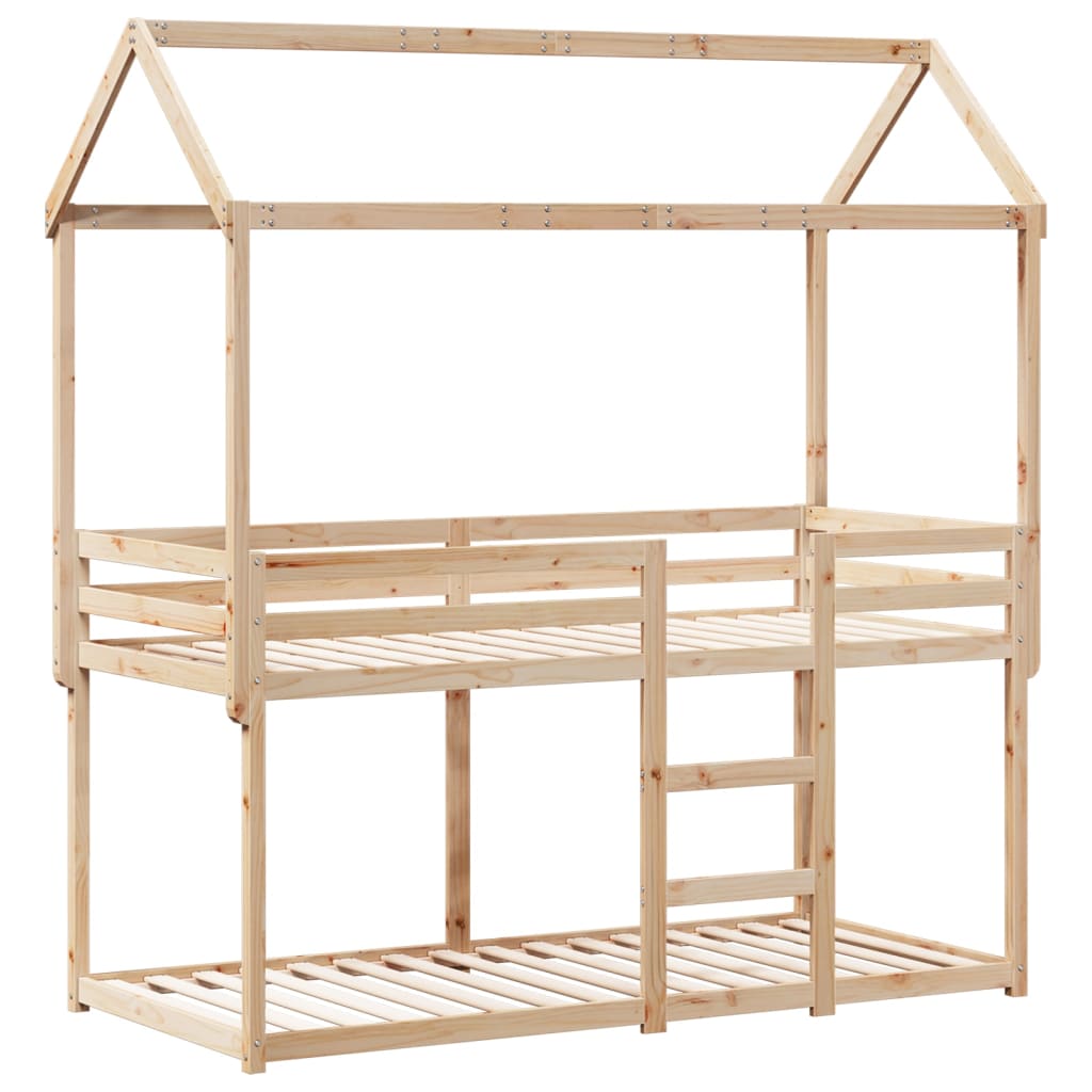 Køyeseng med tak 80x200 cm heltre furu