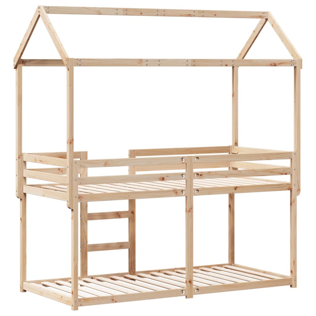 Køyeseng med tak 80x200 cm heltre furu