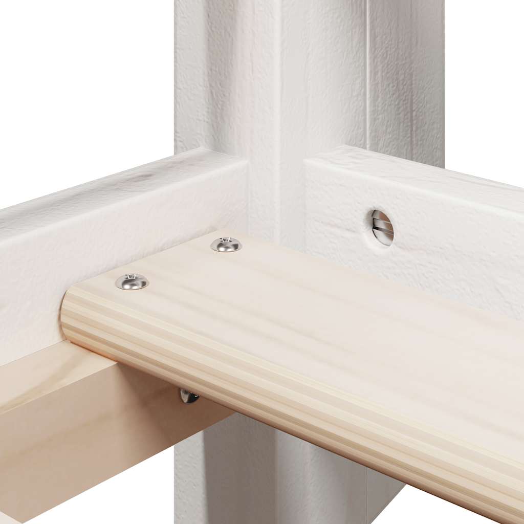 Køyeseng med tak hvit 90x190 cm heltre furu