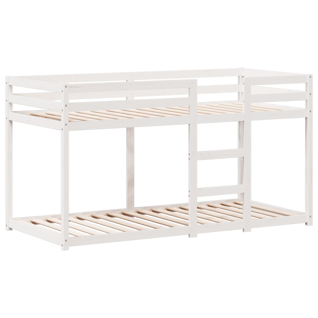 Køyeseng med tak hvit 90x190 cm heltre furu