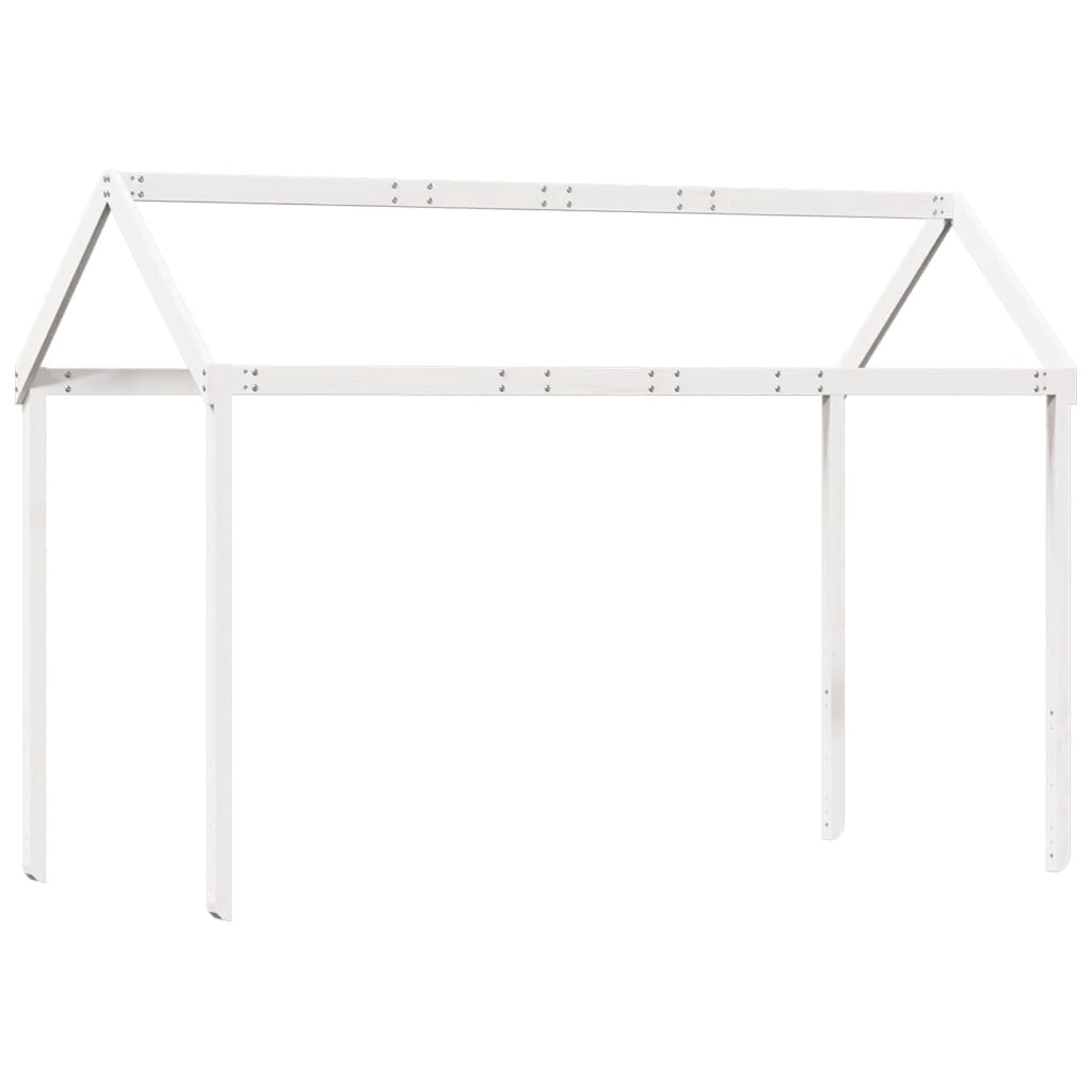 Køyeseng med tak hvit 90x190 cm heltre furu
