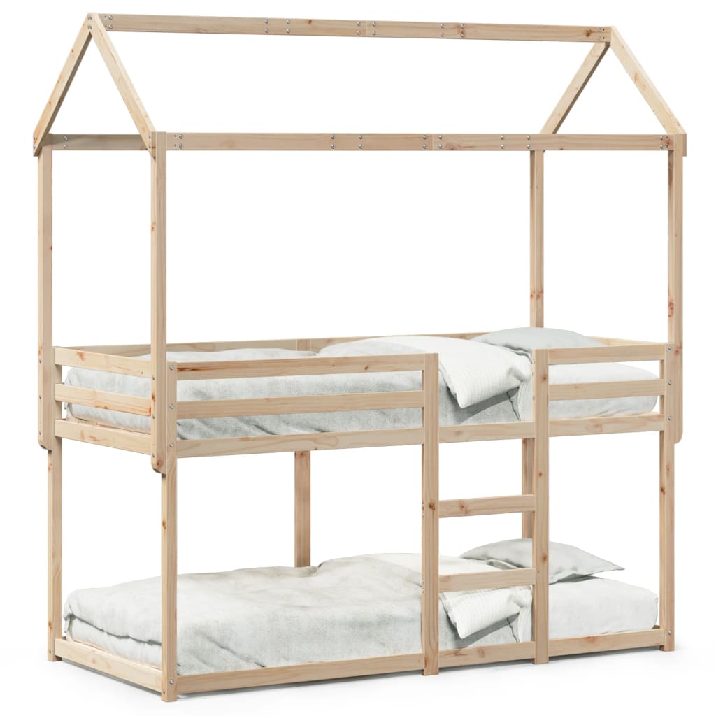 Køyeseng med tak 75x190 cm heltre furu