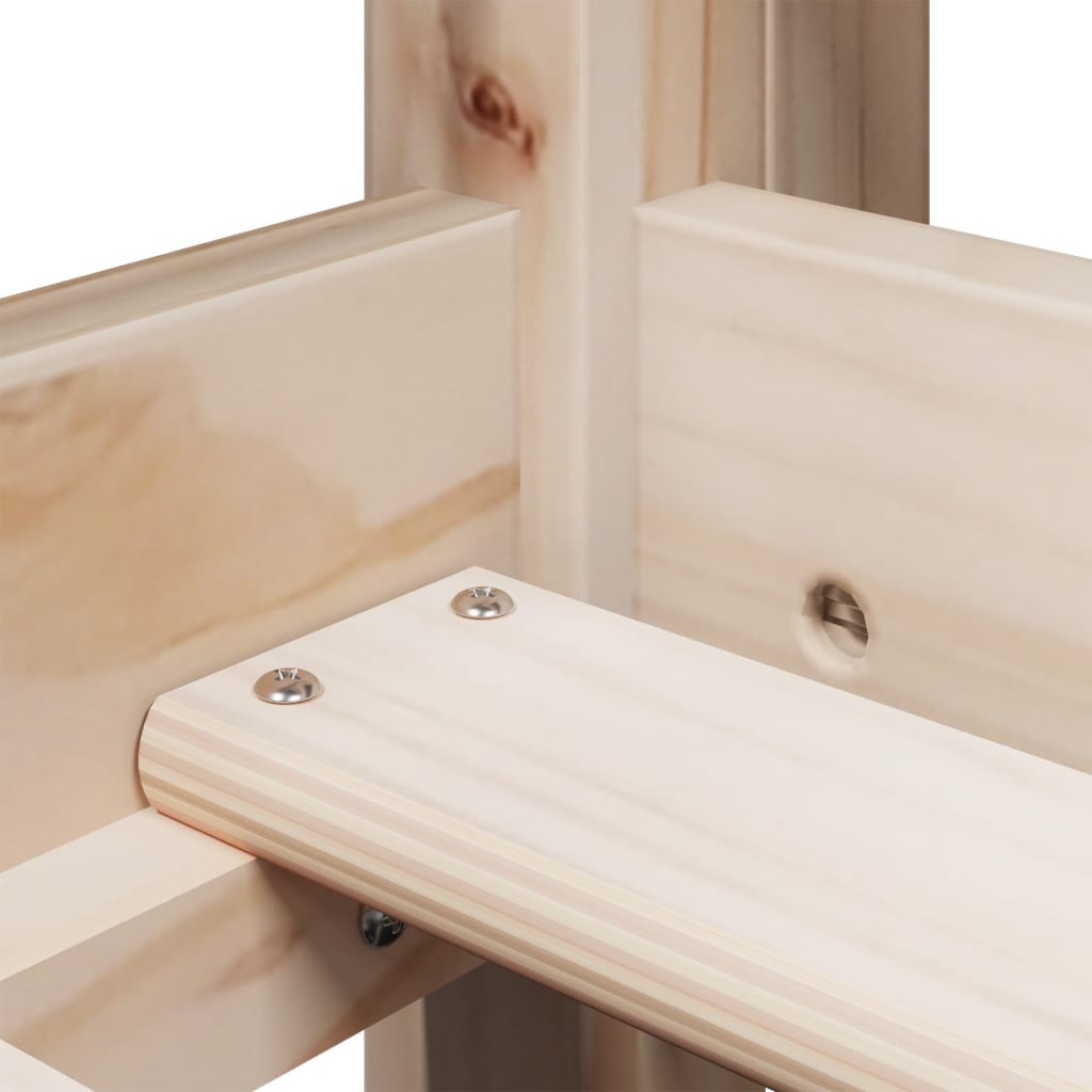 Køyeseng med stige og tak 90x200 cm heltre furu