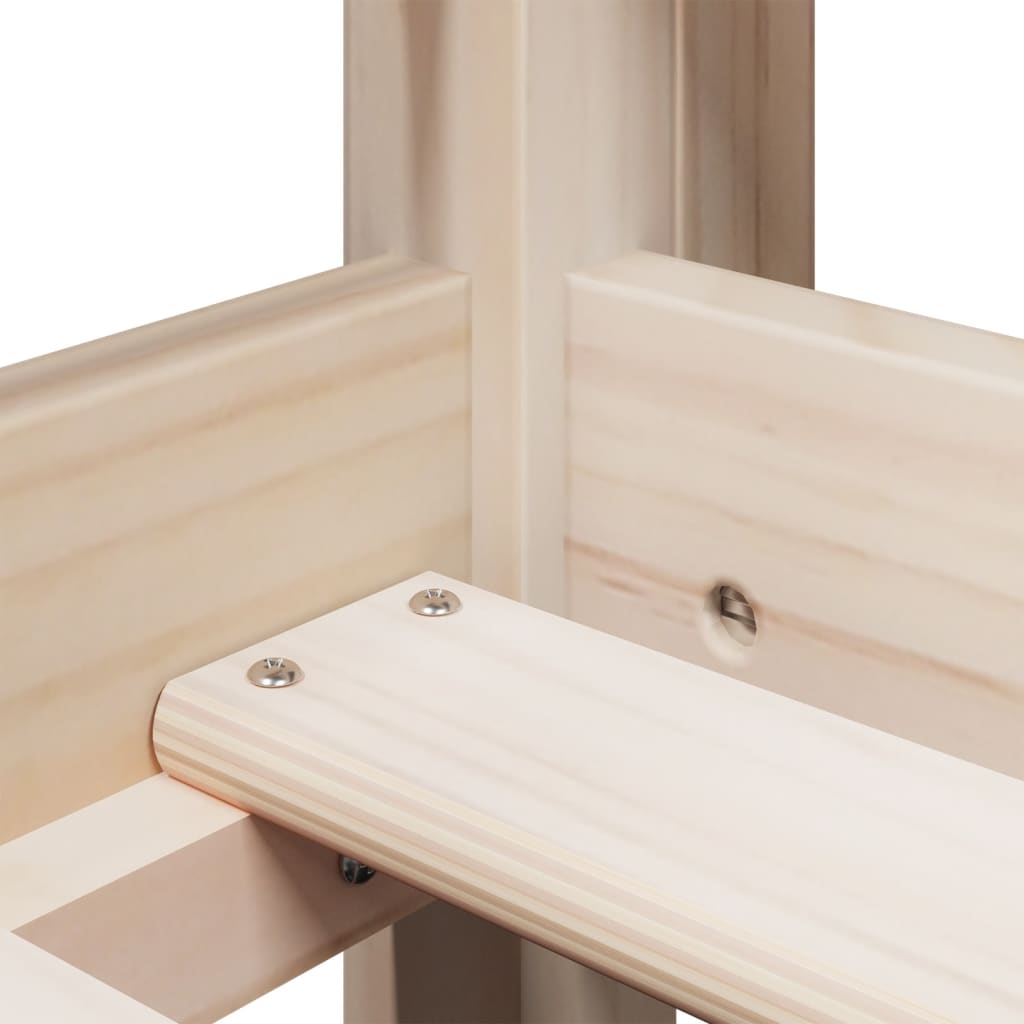 Køyeseng med stige og tak 80x200 cm heltre furu