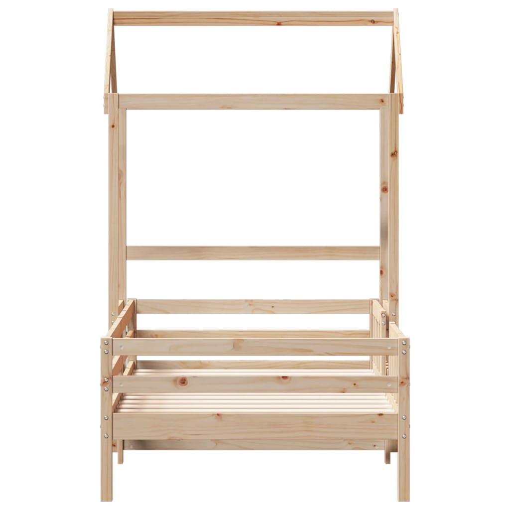 Sengeramme med tak 100x200 cm heltre furu