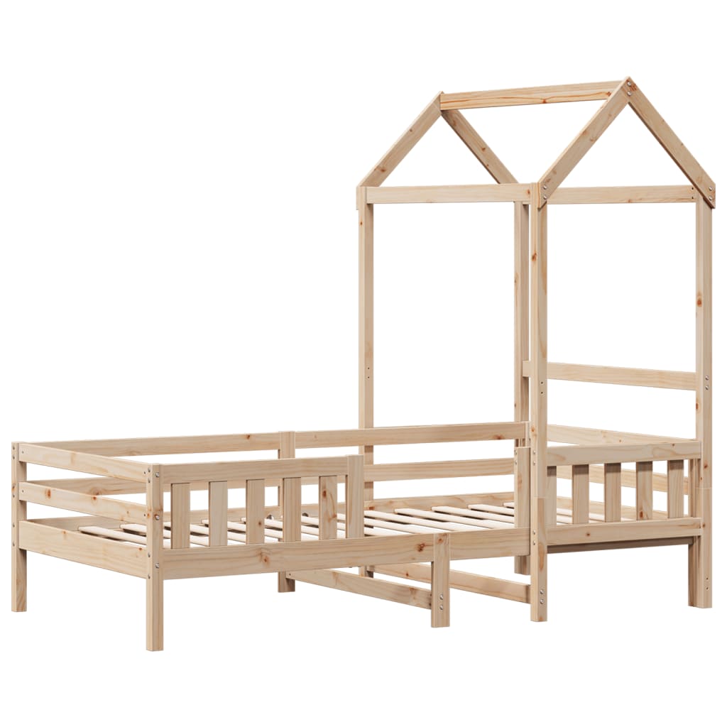 Sengeramme med tak 80x200 cm heltre furu