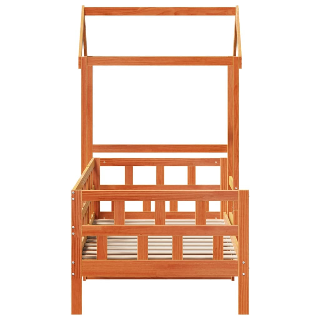 Dagseng med tak voksbrun 80x200 cm heltre furu