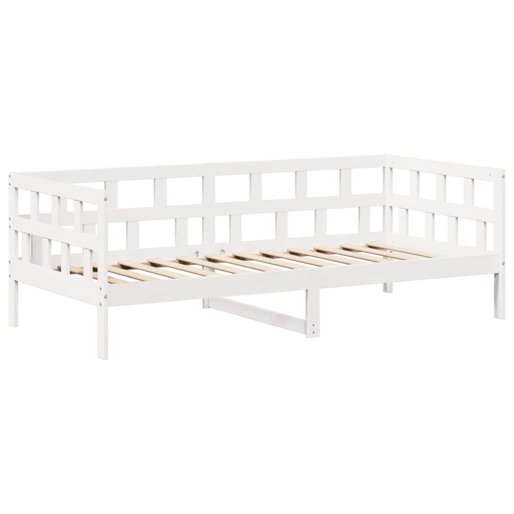 Dagseng med tak hvit 80x200 cm heltre furu