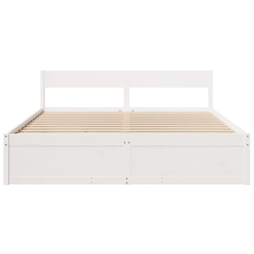 Sengeramme uten madrass hvit 180x200 cm heltre furu