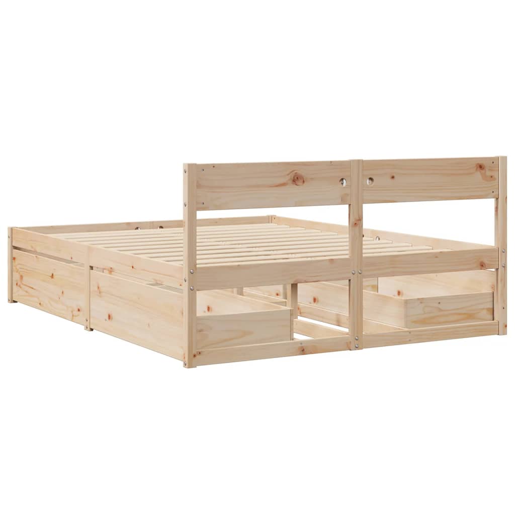 Sengeramme uten madrass 150x200 cm heltre furu