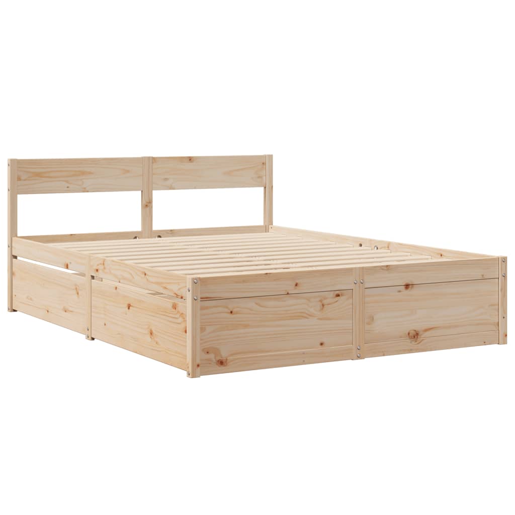 Sengeramme uten madrass 140x200 cm heltre furu