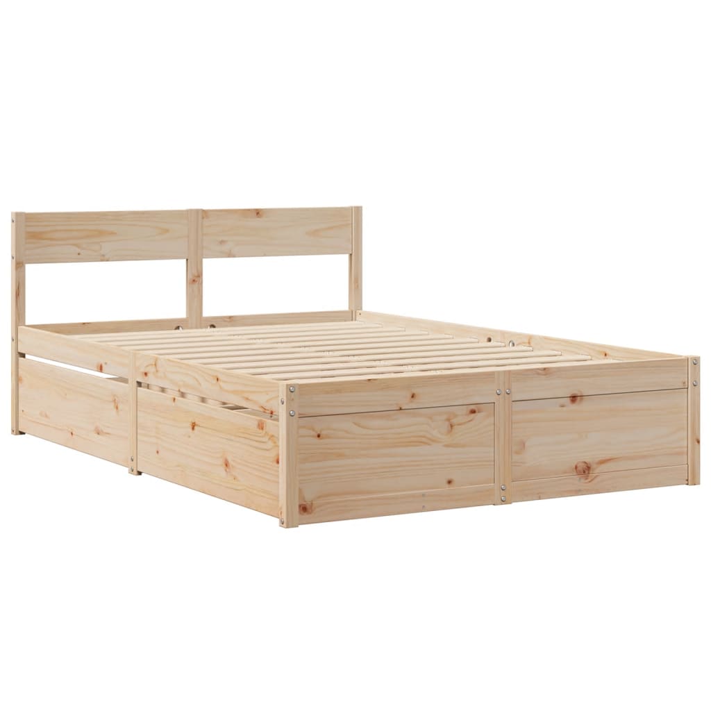 Sengeramme uten madrass 120x200 cm heltre furu