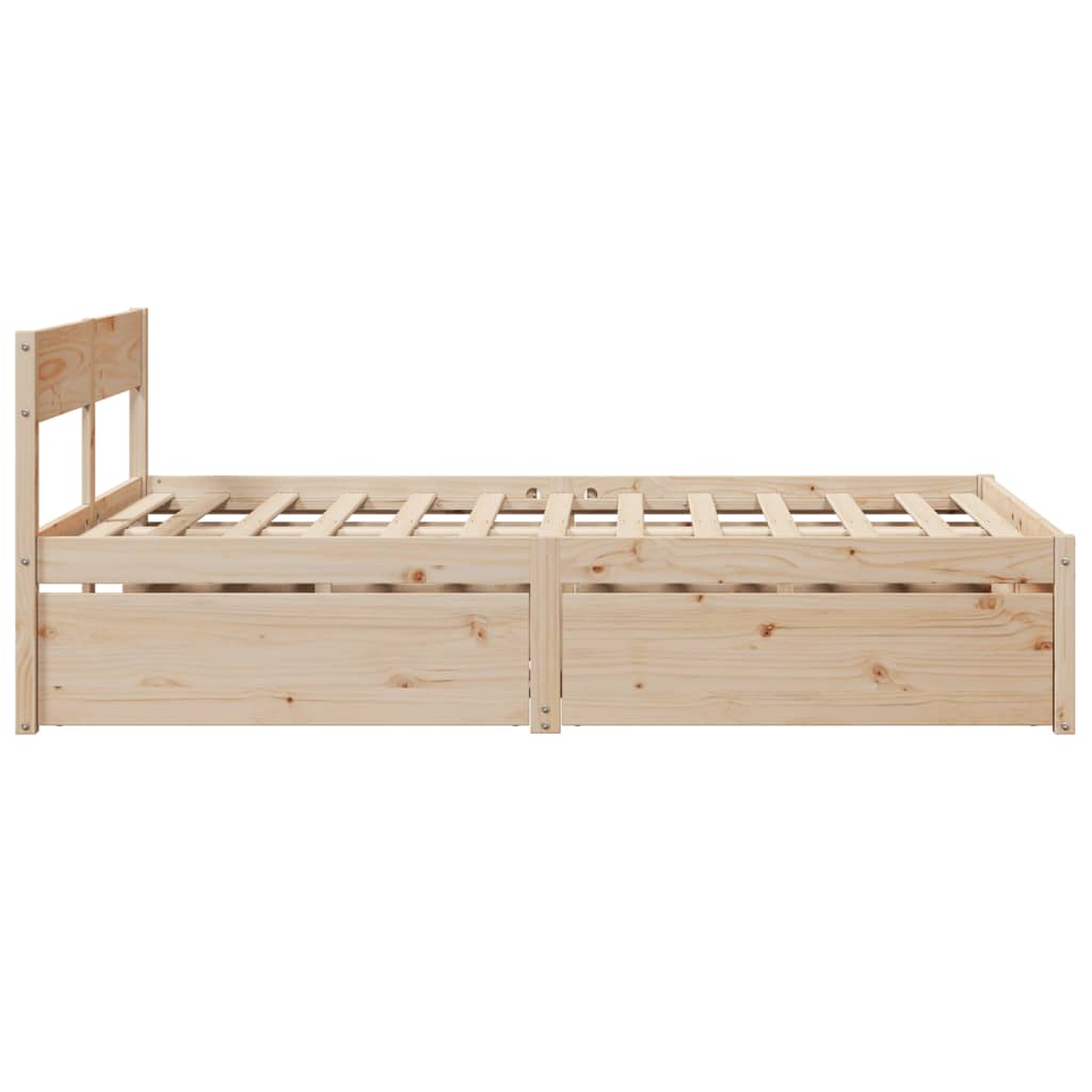 Sengeramme uten madrass hvit 135x190 cm heltre furu