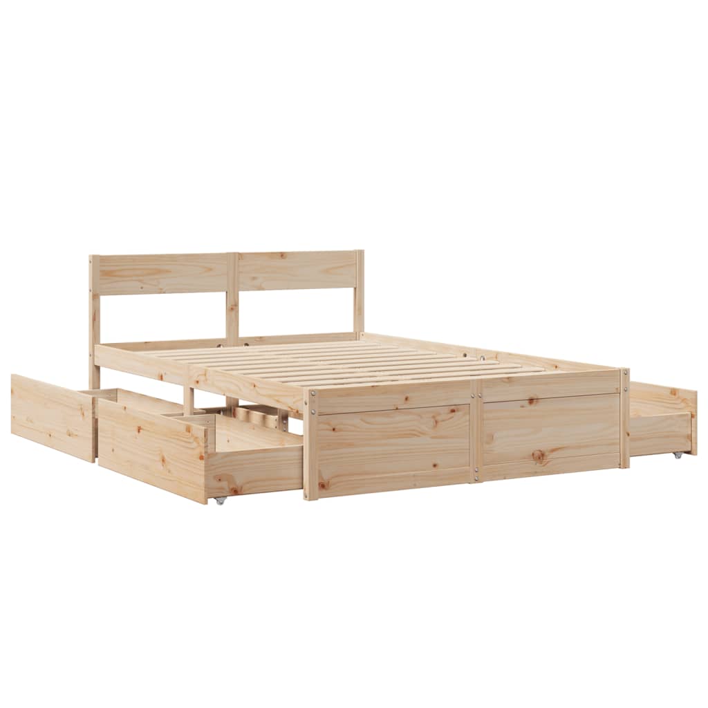 Sengeramme uten madrass 120x190 cm heltre furu