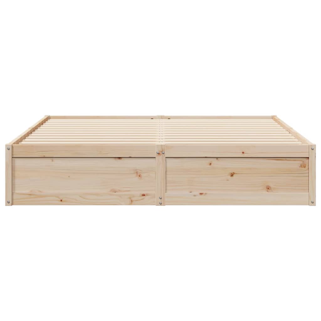 Sengeramme med madrass 200x200 cm heltre furu