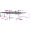 Sengeramme med madrass 200x200 cm heltre furu