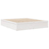 Sengeramme med madrass hvit 200x200 cm heltre furu