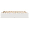 Sengeramme med madrass hvit 200x200 cm heltre furu