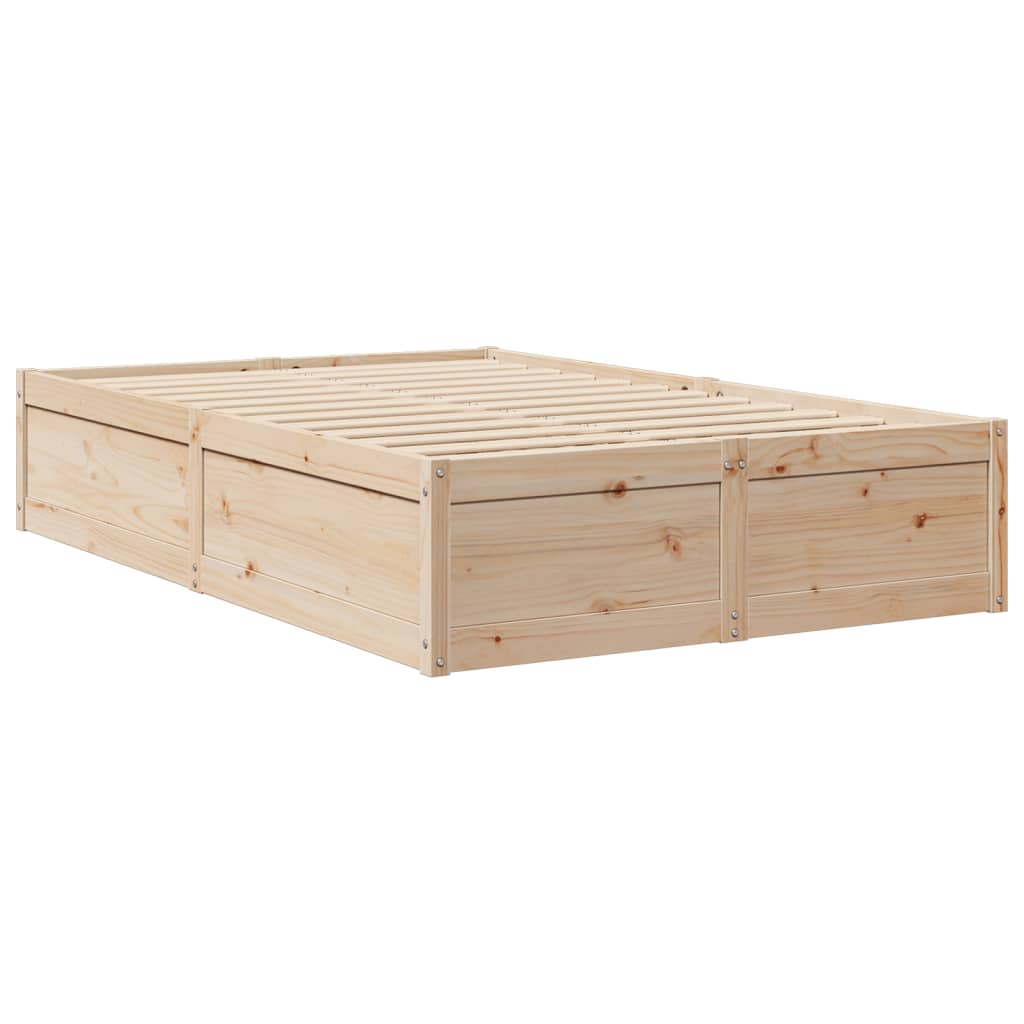 Sengeramme uten madrass hvit 135x190 cm heltre furu