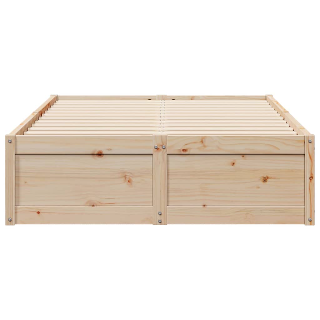 Sengeramme uten madrass hvit 135x190 cm heltre furu
