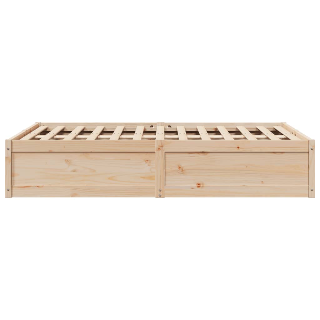 Sengeramme uten madrass hvit 135x190 cm heltre furu