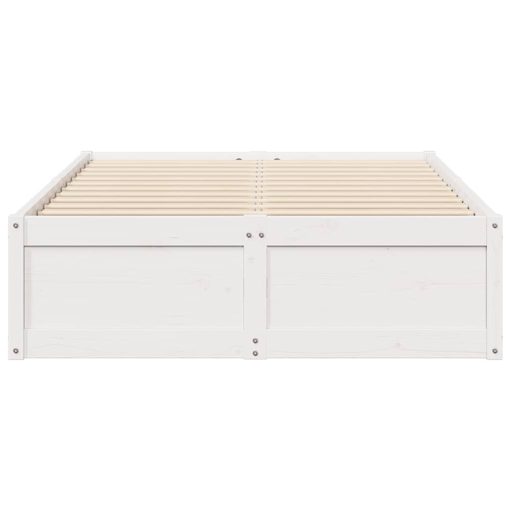 Sengeramme uten madrass hvit 135x190 cm heltre furu