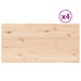 Bordplater 4 stk 90x45x1,7 cm rektangulær heltre furu